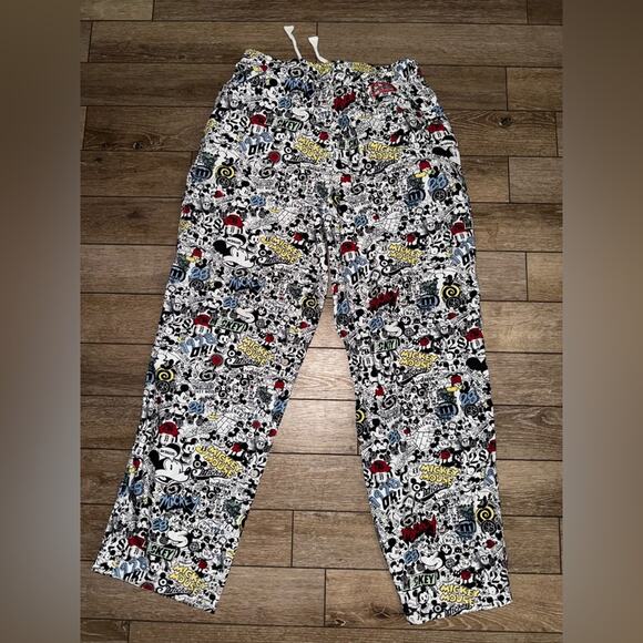 UEC DISNEY PARKS Lounge Pants Mickey Mouse Through The Years 100% COTTON SZ M - Picture 3 of 10